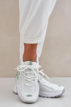 Buty Sportowe Damskie Big Star NN274A095 HI-POLY SYSTEM Biało-Zielone