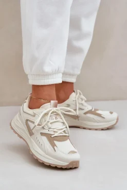 Buty Sportowe Damskie Big Star NN274A096 HI-POLY SYSTEM Beżowe