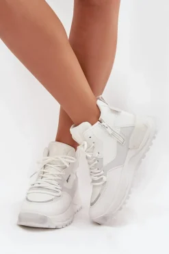 Buty Sportowe Damskie Na Platformie Big Star SS274510 Białe