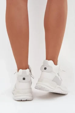 Buty Sportowe Damskie Na Platformie Big Star SS274510 Białe