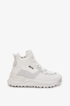 Buty Sportowe Damskie Na Platformie Big Star SS274510 Białe