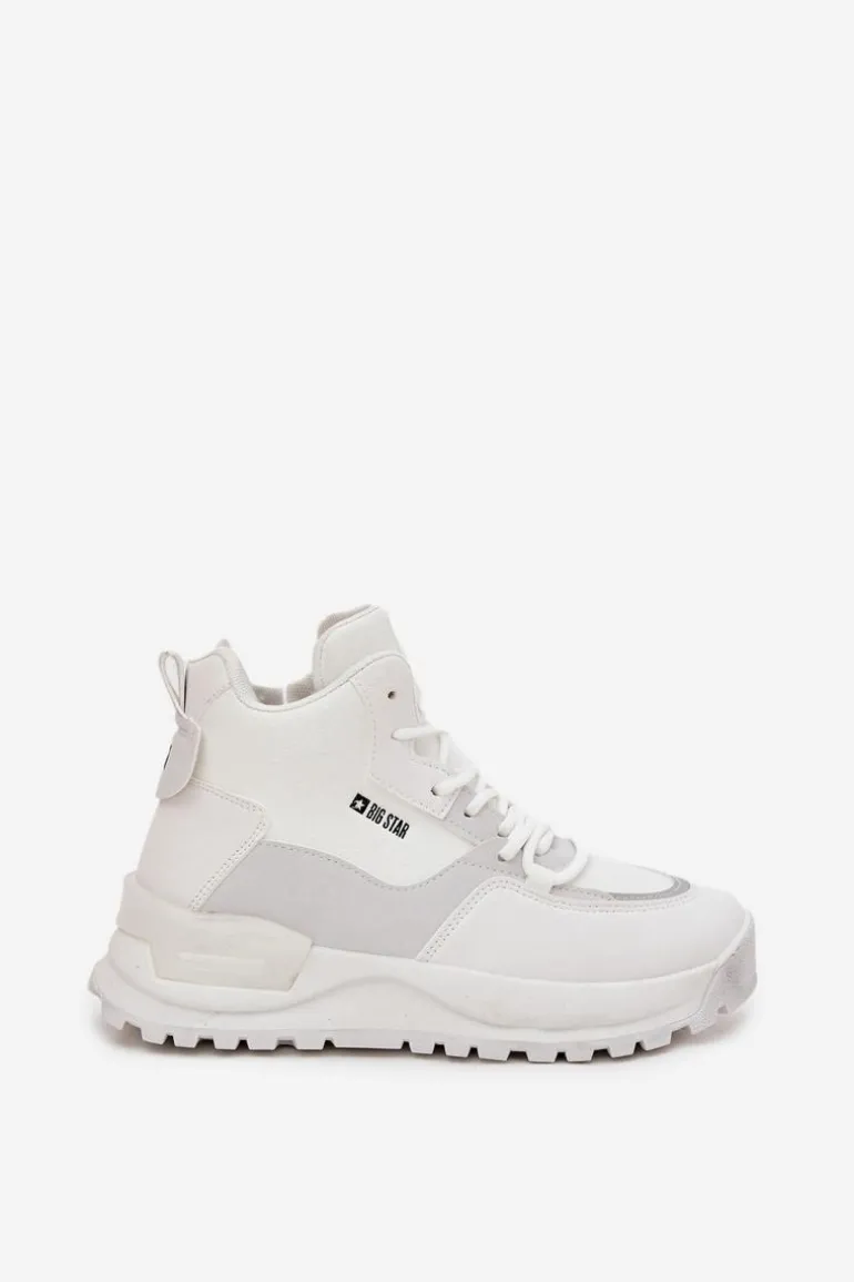 Buty Sportowe Damskie Na Platformie Big Star SS274510 Białe