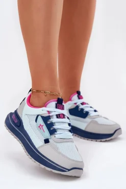 Buty Sportowe Damskie Na Platformie Big Star RR274A225 HI-POLY SYSTEM Niebieskie