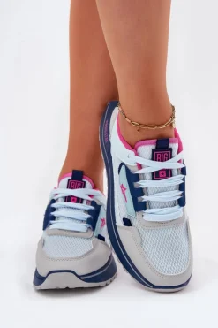 Buty Sportowe Damskie Na Platformie Big Star RR274A225 HI-POLY SYSTEM Niebieskie