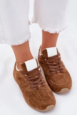 Buty Sportowe Damskie Z Eko Zamszu Camel Dorella