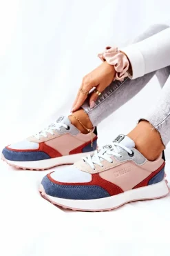 Buty Sportowe Memory Foam Big Star II274401 Beżowo-Niebieskie