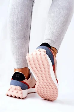 Buty Sportowe Memory Foam Big Star II274401 Beżowo-Niebieskie