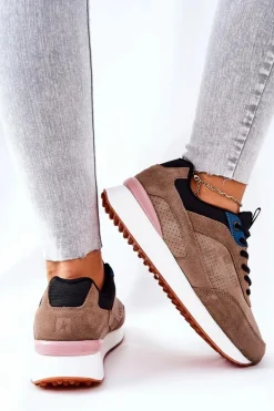 Buty Sportowe Memory Foam Big Star II274407 Brązowo-Czarne