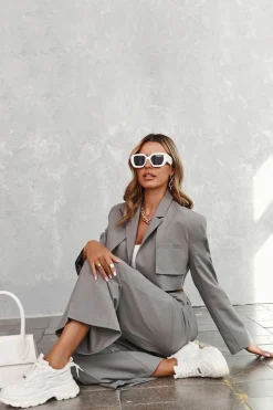 Buty Sportowe Na Masywnej Platformie GOE LL2N4029 Białe