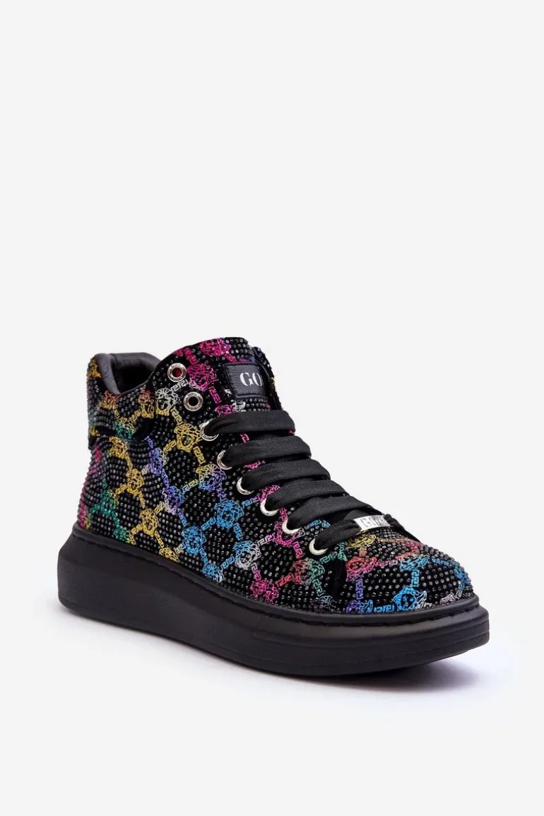 Buty Sportowe Na Platformie Dżety GOE MM2N4009 Czarne