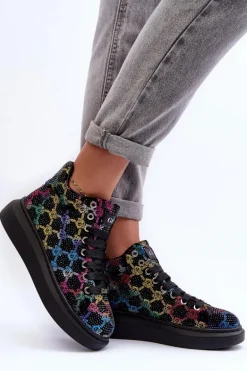 Buty Sportowe Na Platformie Dżety GOE MM2N4009 Czarne