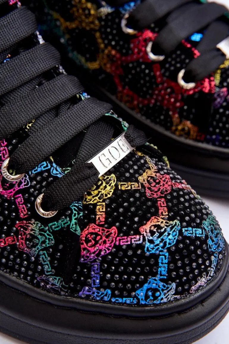 Buty Sportowe Na Platformie Dżety GOE MM2N4009 Czarne