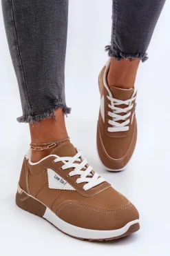 Buty Sportowe Sneakersy Damskie Brązowe Vovella