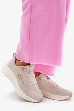 Buty Sportowe Sneakersy Damskie Big Star RR274A145 HI-POLY SYSTEM Beżowe