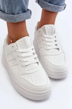 Buty Sportowe Sneakersy Damskie Białe Frutesa