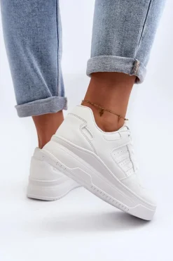 Buty Sportowe Sneakersy Damskie Białe Frutesa