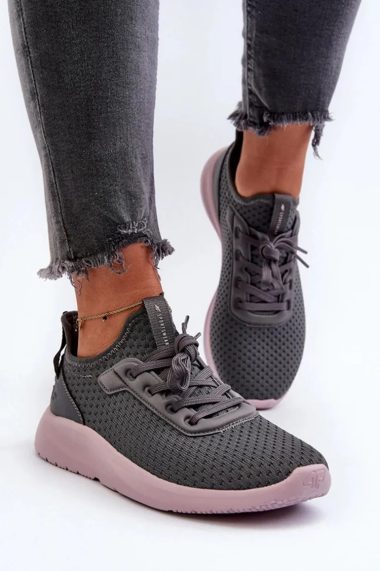 Buty Sportowe Sneakersy Damskie 4F 4FRSS24FLOWF055 Ciemnoszare
