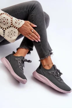 Buty Sportowe Sneakersy Damskie 4F 4FRSS24FLOWF055 Ciemnoszare