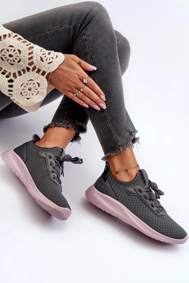 Buty Sportowe Sneakersy Damskie 4F 4FRSS24FLOWF055 Ciemnoszare