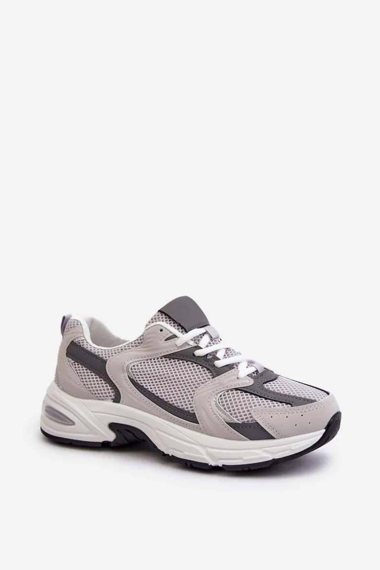 Buty Sportowe Sneakersy Damskie Szare Kildia