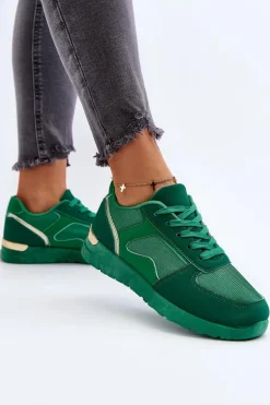 Buty Sportowe Sneakersy Damskie Zielone Kleffaria