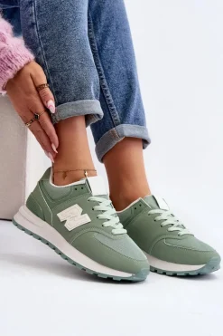 Buty Sportowe Sneakersy Damskie Zielone Lifari