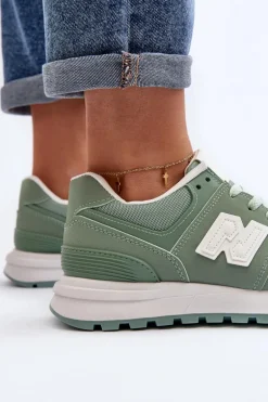 Buty Sportowe Sneakersy Damskie Zielone Lifari