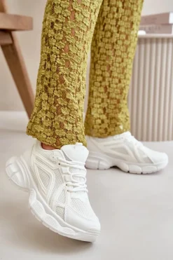 Buty Sportowe Sneakersy Damskie Białe Timoci
