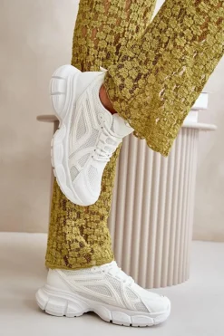 Buty Sportowe Sneakersy Damskie Białe Timoci