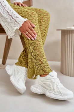 Buty Sportowe Sneakersy Damskie Białe Timoci