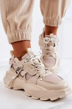 Buty Sportowe Sneakersy GOE JJ2N4082 Beżowe