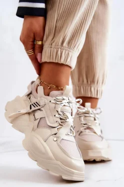 Buty Sportowe Sneakersy GOE JJ2N4082 Beżowe