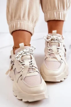 Buty Sportowe Sneakersy GOE JJ2N4082 Beżowe