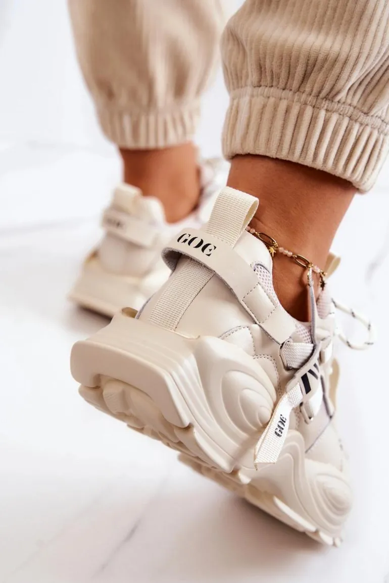 Buty Sportowe Sneakersy GOE JJ2N4082 Beżowe