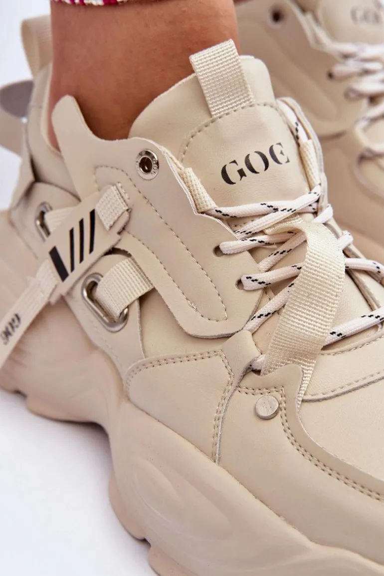 Buty Sportowe Sneakersy GOE MM2N4015 Beżowe