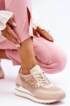 Buty Sportowe Z Ćwiekami Nude Adley