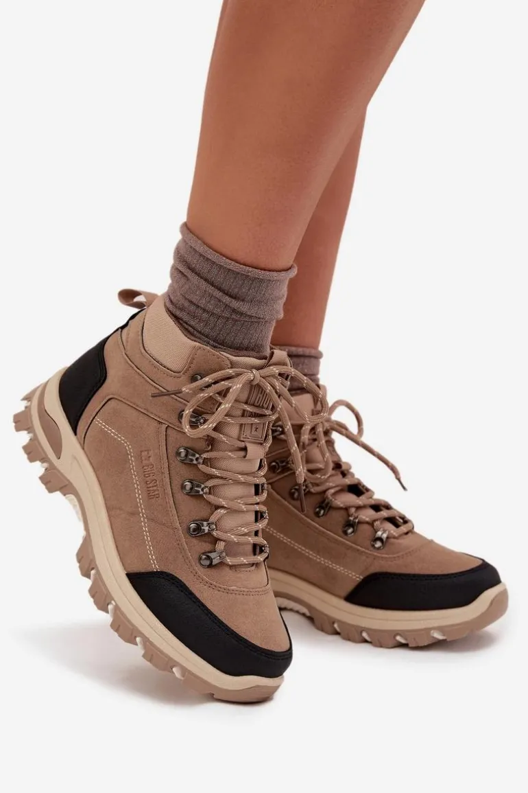 Buty Trekkingowe Damskie Big Star SS274095 Beżowe
