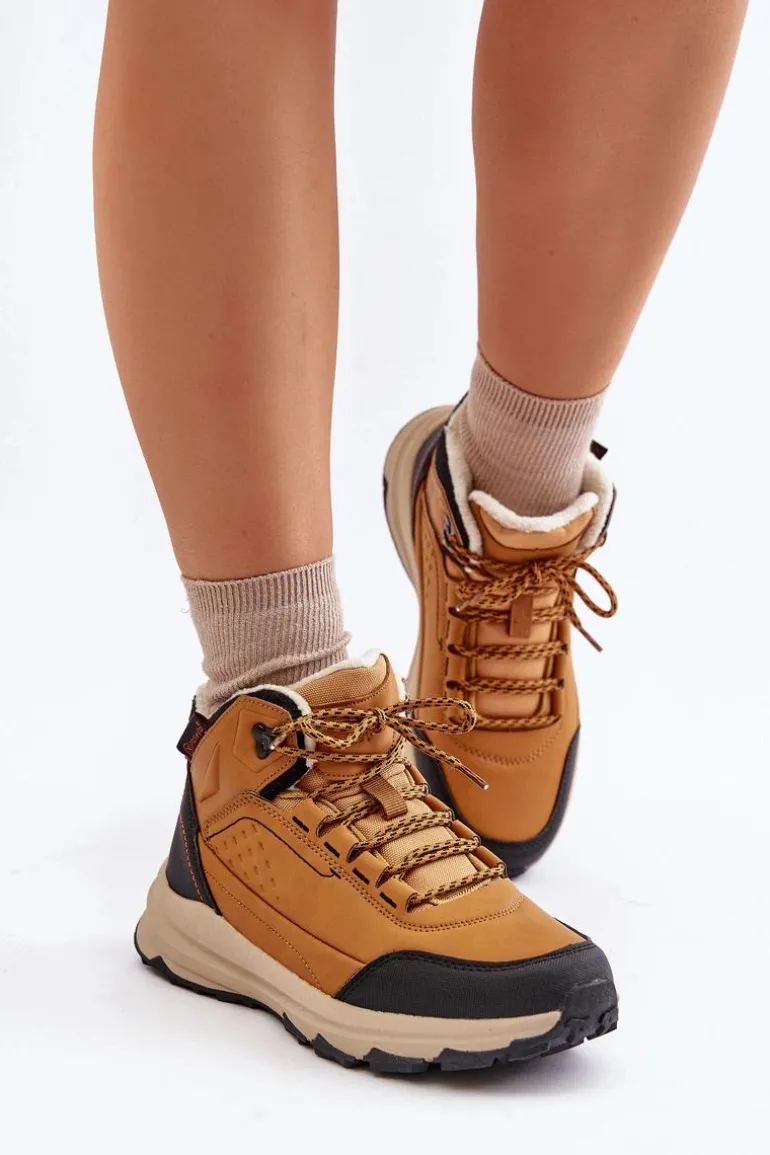 Buty Trekkingowe Młodzieżowe Ocieplane McKeylor 14011 Camel