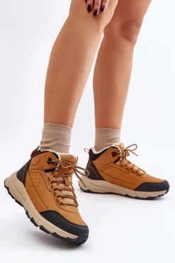 Buty Trekkingowe Młodzieżowe Ocieplane McKeylor 14011 Camel