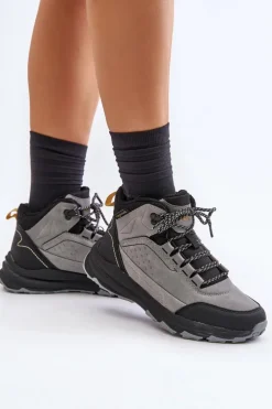 Buty Trekkingowe Młodzieżowe Ocieplane McKeylor 14011 Szare