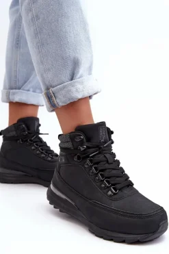 Buty Trekkingowe Trapery Sznurowane Czarne Big Star MM274677