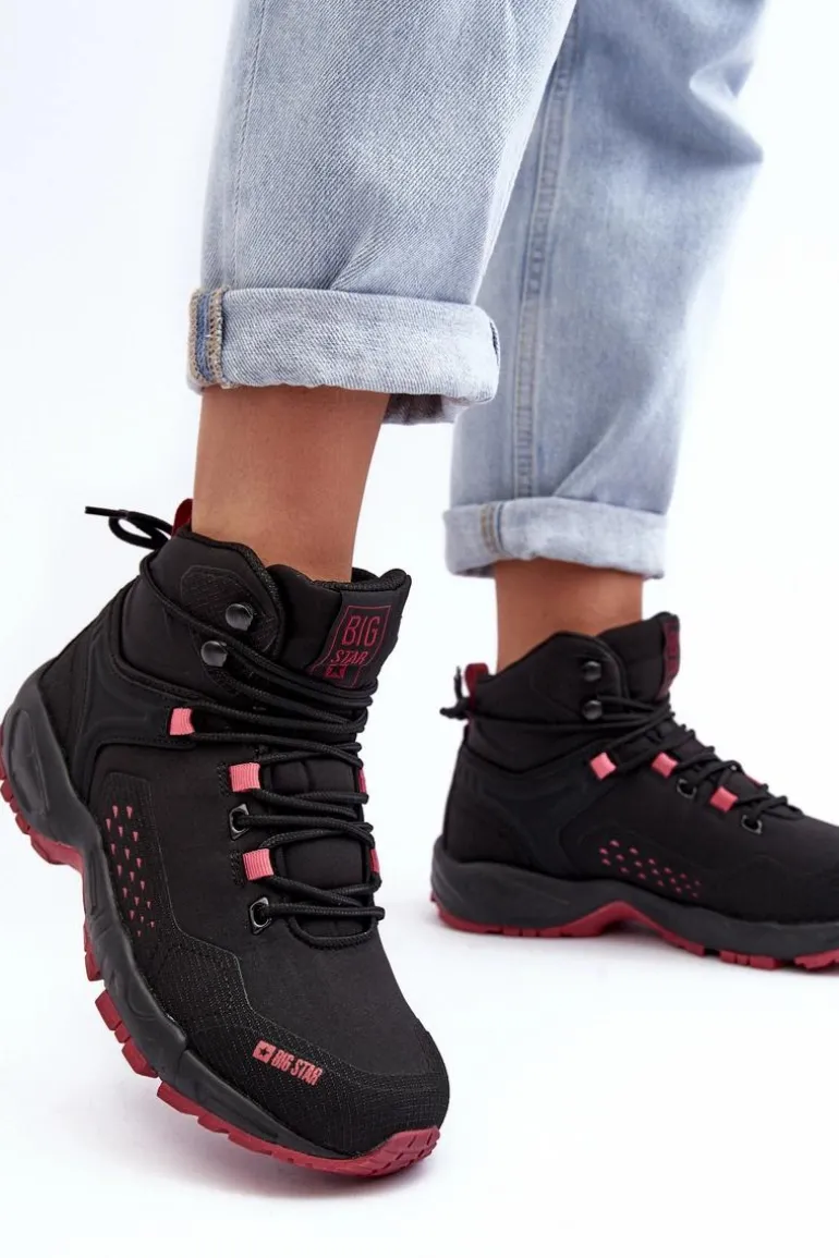 Buty Trekkingowe Trapery Memory Foam System Czarne Big Star MM274562