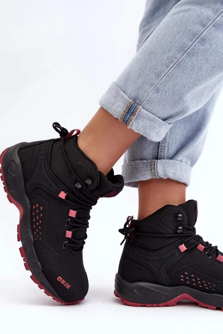 Buty Trekkingowe Trapery Memory Foam System Czarne Big Star MM274562