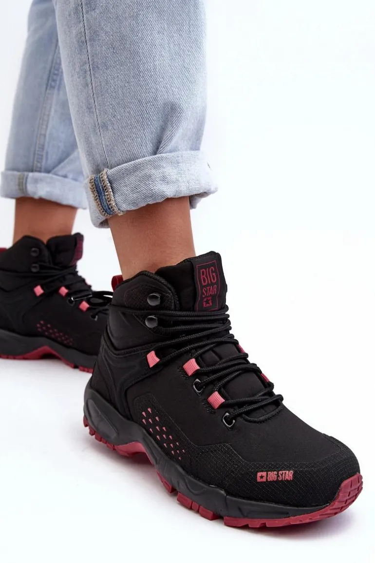 Buty Trekkingowe Trapery Memory Foam System Czarne Big Star MM274562