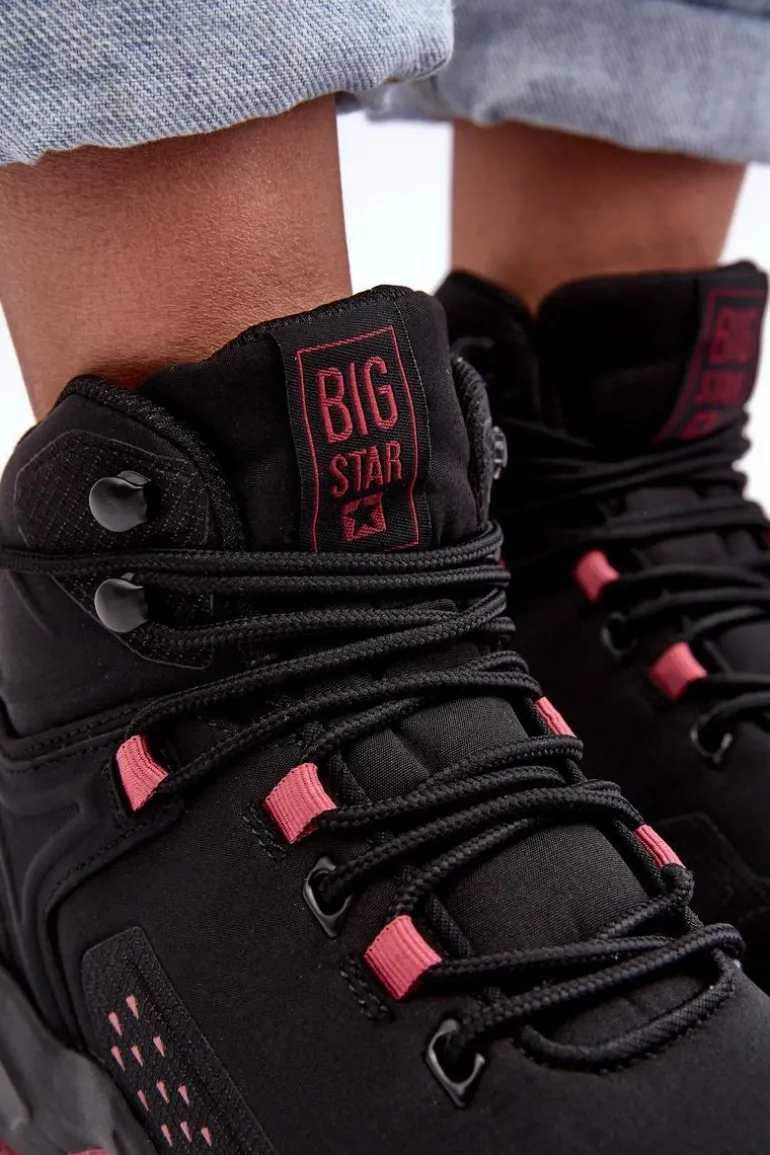 Buty Trekkingowe Trapery Memory Foam System Czarne Big Star MM274562