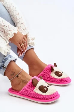 Ciepłe Kapcie Damskie Różowe Priseth