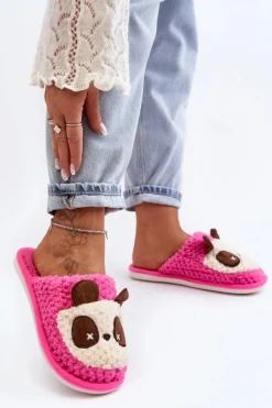 Ciepłe Kapcie Damskie Różowe Priseth