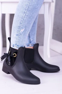 Czarne Matowe Damskie Kalosze Sztyblety Someday