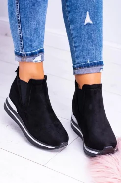 Czarne sportowe botki Popstar