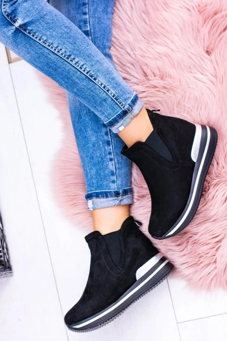 Czarne sportowe botki Popstar